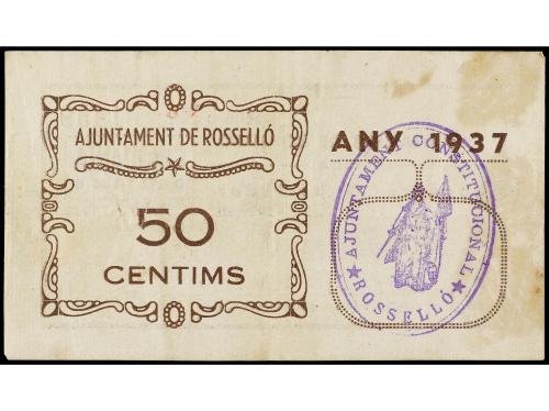 CATALUNYA. 50 Cèntims. 15 Abril 1937. Aj. de ROSSELLÓ. (Manc