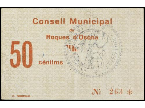 CATALUNYA. 50 Cèntims. 23 Juliol 1937. C.M. de ROQUES D´ OSO