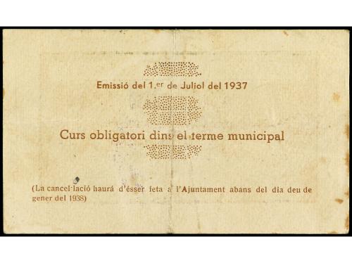 CATALUNYA. 50 Cèntims. Juliol 1937. Aj. d´ URTG. (Leves manc