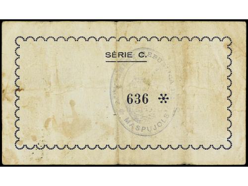 CATALUNYA. 25 Cèntims. 1937. Aj. de MASPUJOLS. (Pequeñas man