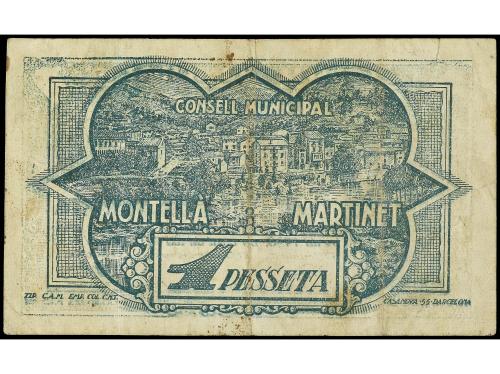 CATALUNYA. 1 Pesseta. 20 Abril 1937. C.M. de MONTELLÀ I MART