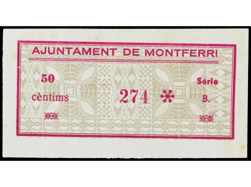 CATALUNYA. 50 Cèntims. Octubre 1937. Aj. de MONTFERRI. Tilde