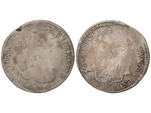 FERNANDO VII. 8 Reales. 1814. ZACATECAS. F.P. 26,05 grs. (Ho