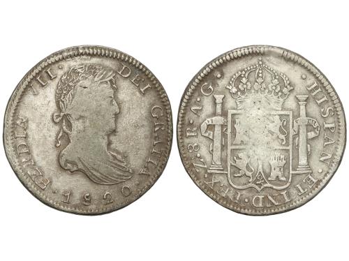 FERNANDO VII. 8 Reales. 1820. ZACATECAS. A.G. 26,45 grs. (Ac