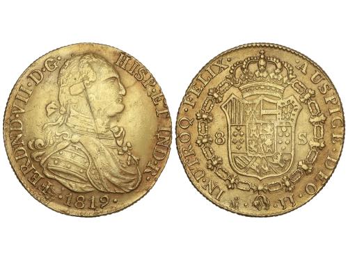 FERNANDO VII. 8 Escudos. 1819. MÉXICO. J.J. 26,94 grs. AU (8