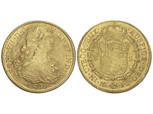 FERNANDO VII. 8 Escudos. 1819. NUEVO REINO. J.F. 27,06 grs. 