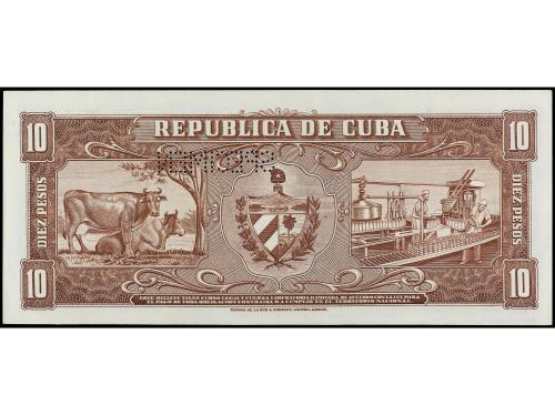 BILLETES EXTRANJEROS. 10 Pesos. 1960. CUBA. Cespedes. SPECIM