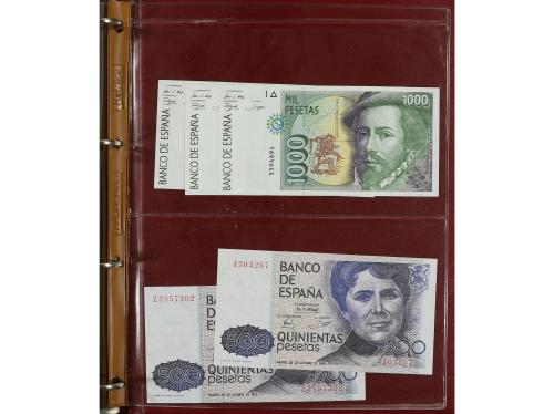 Lote 71 billetes 1 a 1.000 Pesetas. 1925 a 1992. Incluye alg