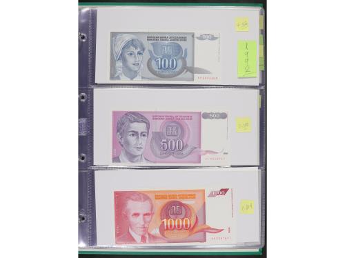 BILLETES EXTRANJEROS. Lote 207 billetes. 1944 a 2000. YUGOSL