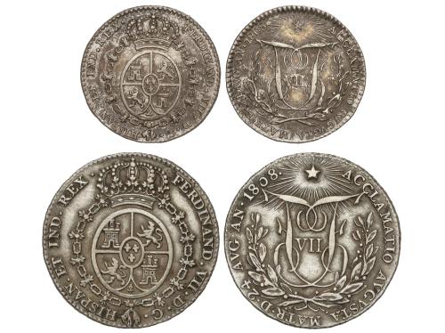 FERNANDO VII. Lote 2 Medallas Proclamación. 24 Agosto 1808. 