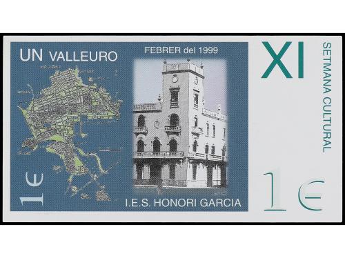 BILLETES LOCALES GUERRA CIVIL. Valleuro. 1999. VALL D´UXÒ (C