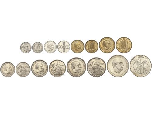 ESTADO ESPAÑOL. Serie 8 monedas 10 Céntimos a 100 Pesetas (*