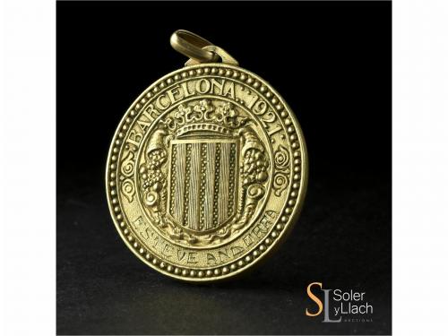 MEDALLAS ESPAÑOLAS. Medalla. 1921. EXPOSICIÓ DE FERROS ARTIS