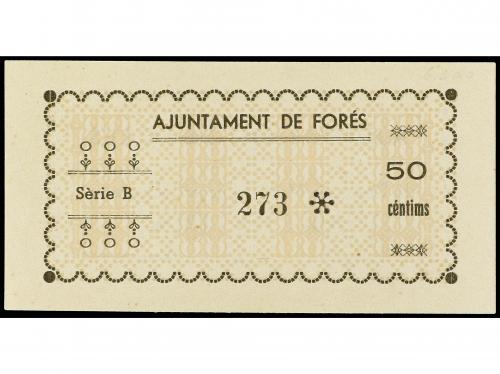 CATALUNYA. 50 Cèntims. Setembre 1937. Aj. de FORÈS. MUY ESCA