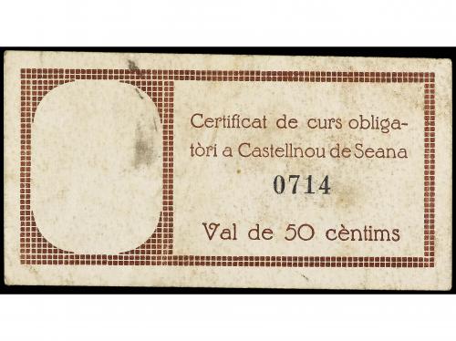 CATALUNYA. 50 Cèntims. Desembre 1937. Aj. de CASTELLNOU DE S