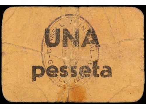CATALUNYA. 1 Pesseta. 1937. C.M. de GODALL. Cartón. RARO. AT