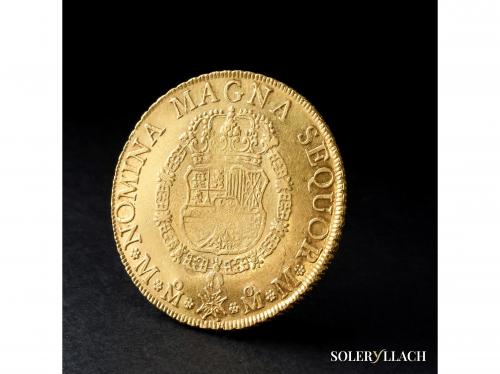 FERNANDO VI. 8 Escudos. 1755. MÉXICO. M.M. 26,97 grs. (Leves