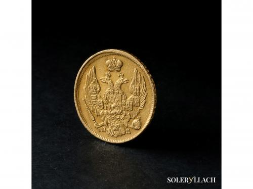 RUSIA. 3 Roubles 20 Zlotych. 1837-СПБ. NICHOLAS I. SAINT PET