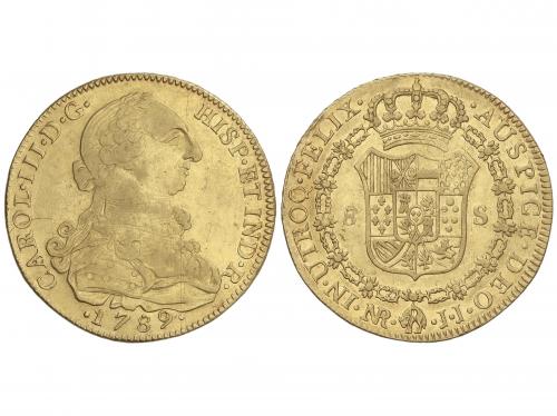 CARLOS III. 8 Escudos. 1789. NUEVO REINO. J.J. 26,92 grs. Ac