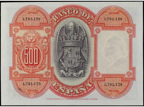 BANCO DE ESPAÑA. 500 Pesetas. 24 Julio 1927. Isabel La Catól