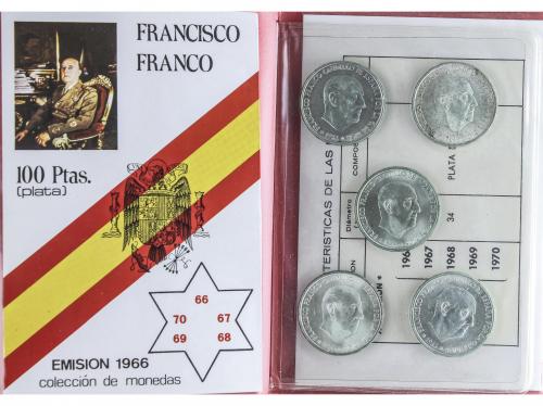 ESTADO ESPAÑOL. Lote 45 monedas 100 Pesetas. 1966 (*19-66, 1