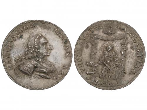 CARLOS III. Medalla Proclamación. 1759. CÁDIZ. 9,66 grs. AR 
