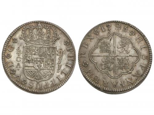FELIPE V. 2 Reales. 1725. CUENCA. J.J. 5,98 grs. Pátina y br