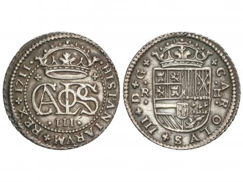 CARLOS III Pretendiente. 2 Reales. 1711. BARCELONA. 5,14 grs