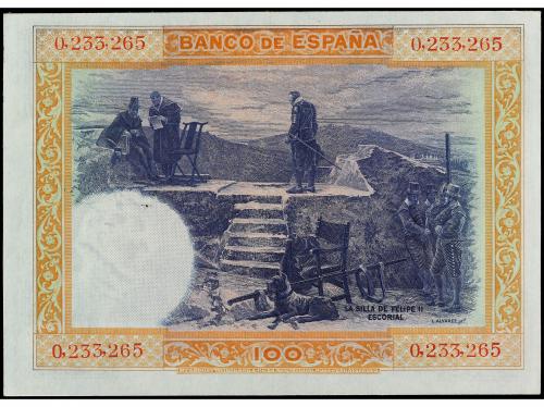 BANCO DE ESPAÑA. 100 Pesetas. 1 Julio 1925. Felipe II. Sin S