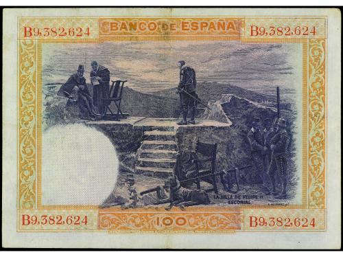 BANCO DE ESPAÑA. 100 Pesetas. 1 Julio 1925. Felipe II. Serie