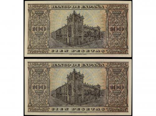 ESTADO ESPAÑOL. Lote 2 billetes 100 Pesetas. 20 Mayo 1938. C