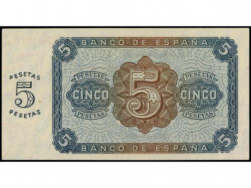 ESTADO ESPAÑOL. 5 Pesetas. 10 Agosto 1938. Serie C. Ed-435a.