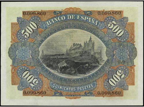 BANCO DE ESPAÑA. 500 Pesetas. 15 Julio 1907. Alcazar de Sego