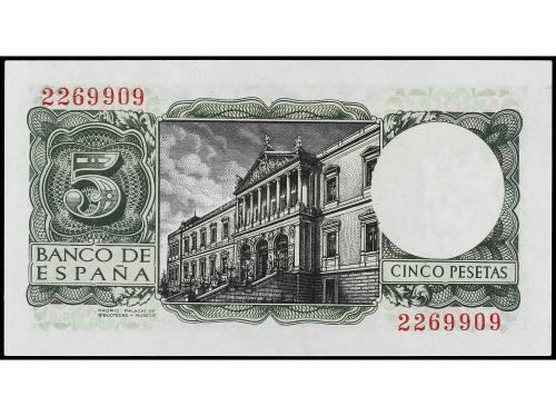 ESTADO ESPAÑOL. 5 Pesetas. 22 julio 1954. Alfonso X. Sin Ser