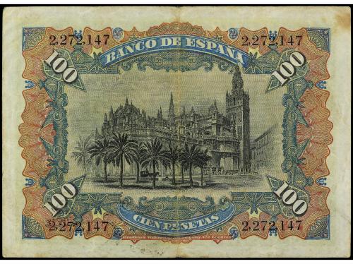 BANCO DE ESPAÑA. 100 Pesetas. 15 Julio 1907. Catedral de Sev