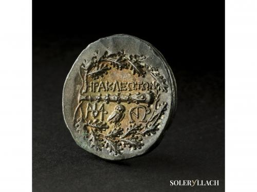 MONEDAS GRIEGAS. Tetradracma. 150-140 a.C. HERACLEIA DE LAT