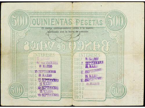 ANTIGUOS. 500 Pesetas. 1 Octubre 1911. BANCO DE VALLS. Vecia