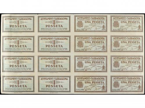 CATALUNYA. Lote 16 billetes 1 Pesseta. 18 Maig 1937. Aj. de 