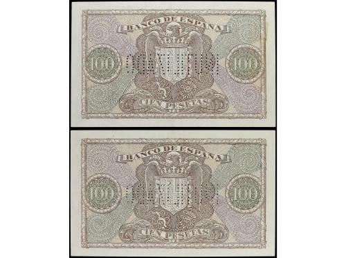 ESTADO ESPAÑOL. Lote 2 billetes 100 pesetas. 9 Enero 1940. C