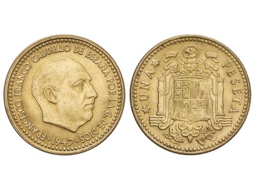 ESTADO ESPAÑOL. 1 Peseta. 1947 (*19-54). SC-. 