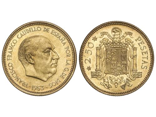 ESTADO ESPAÑOL. 2, 50 Pesetas. 1953 (*19-69). Procedente de 