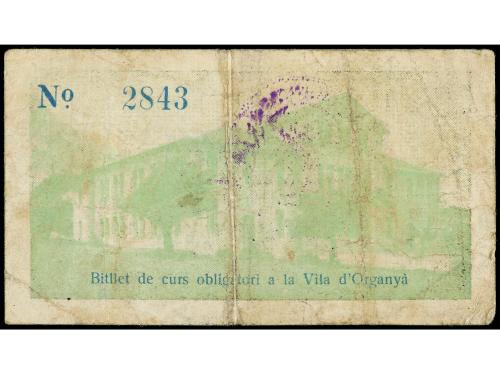 CATALUNYA. 50 Cèntims. 29 Juliol 1937. Aj. d´ ORGANYÀ. (Suci