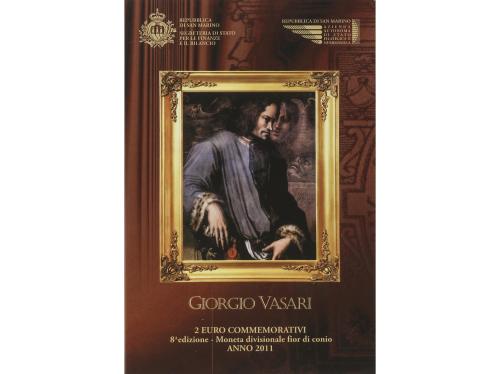 SAN MARINO. 2 Euro. 2011. Bimetálicas. Giorgio Vasari. En pr