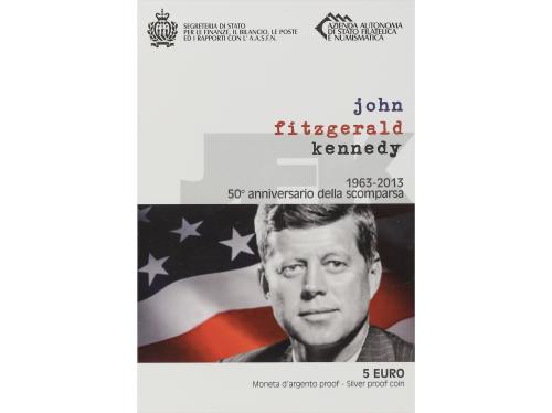 SAN MARINO. 5 Euro. 2013. AR. John Fitzgerald Kennedy. En pr