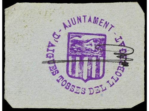 CATALUNYA. 1 Pesseta. Aj. d´ AIGÜESTOSES DEL LLOBREGAT. Cart