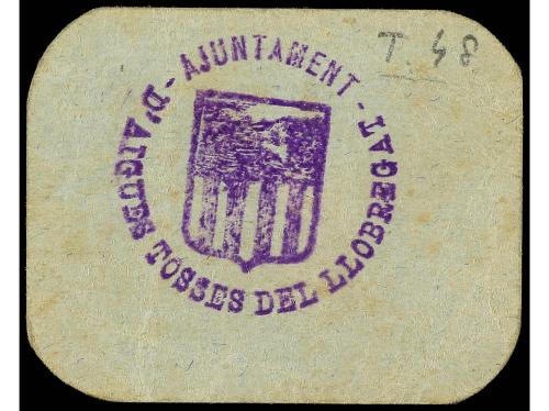 CATALUNYA. 1 Pesseta. Aj. d´ AIGÜESTOSES DEL LLOBREGAT. Cart