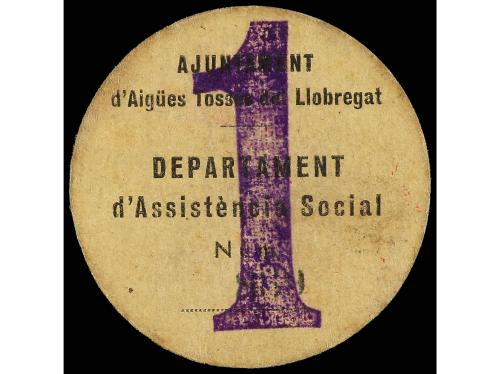 CATALUNYA. 1 Pesseta. Aj. d´ AIGÜESTOSES DEL LLOBREGAT. DEPA