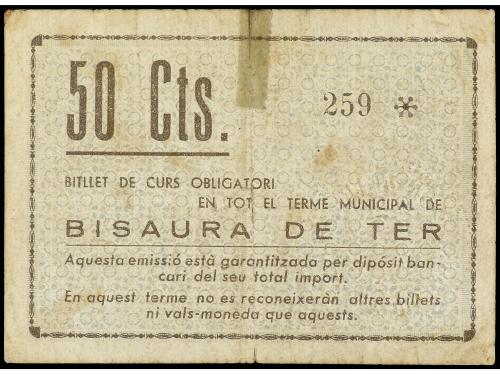 CATALUNYA. 50 Cèntims. 14 Maig 1937. Aj. de BISAURA DE TER. 