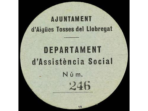 CATALUNYA. 1 Pesseta. Aj. d´ AIGÜESTOSES DEL LLOBREGAT. DEPA