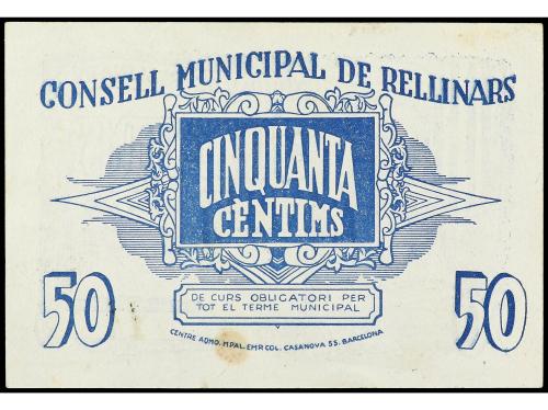 CATALUNYA. 50 Cèntims. 1 Setembre 1937. C.M. de RELLINARS. N